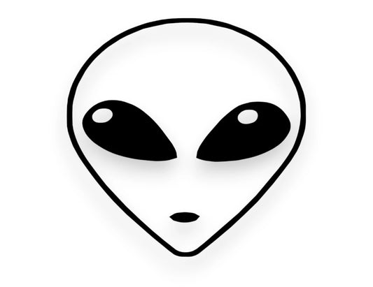 Alien Head Sticker - Decal - STICKERNERD.COM