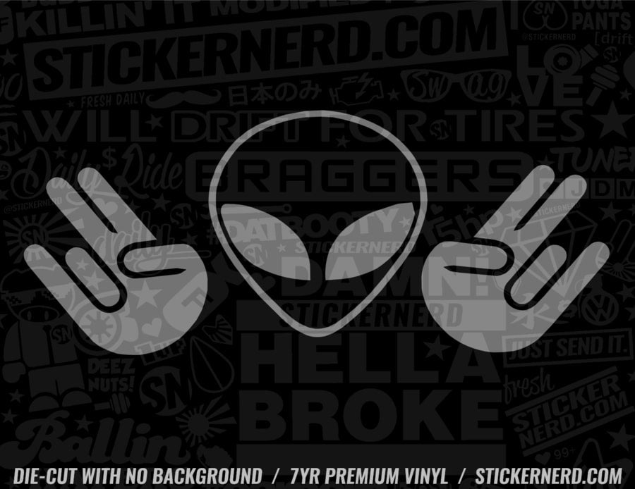 Alien Shocker Sticker - Decal - STICKERNERD.COM