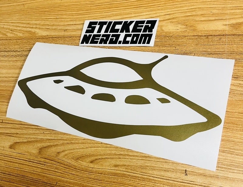 Alien Space Ship Decal - STICKERNERD.COM - Sticker Nerd
