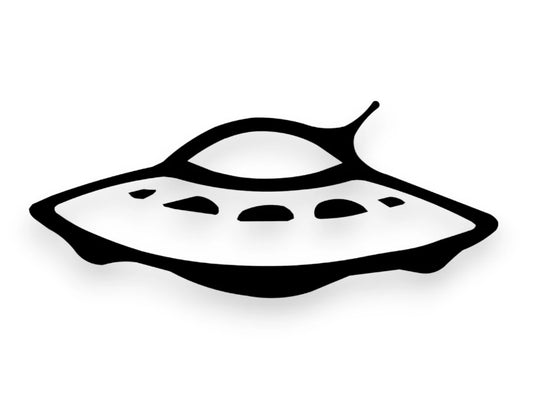 Alien Space Ship Sticker - Decal - STICKERNERD.COM