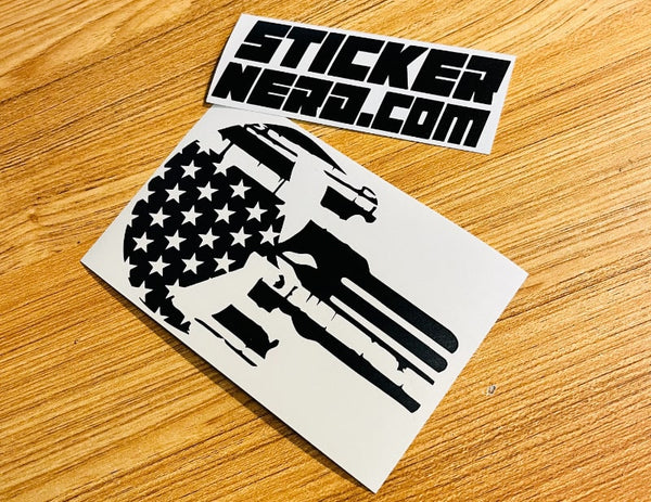 America Flag Skull Sticker - STICKERNERD.COM