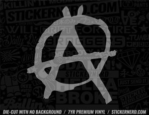 Anarchy Anarchist Sticker - Decal - STICKERNERD.COM