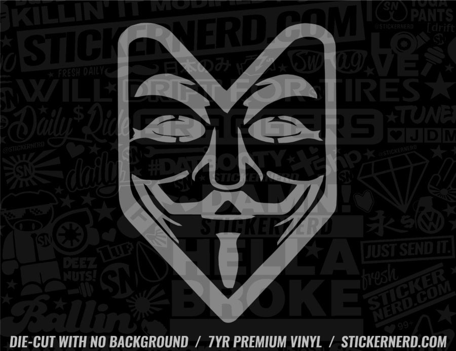 Anonymous Mask Sticker - Decal - STICKERNERD.COM