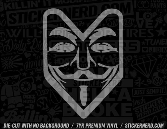 Anonymous Mask Sticker - Decal - STICKERNERD.COM