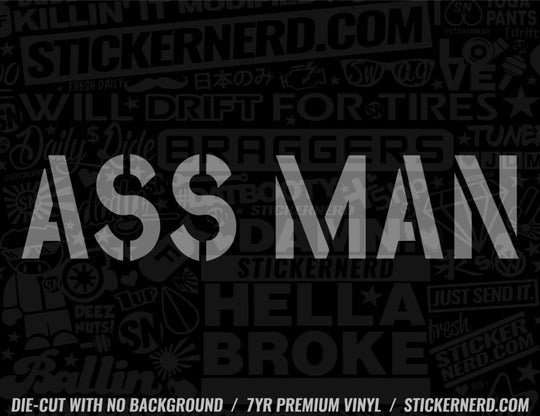Ass Man Sticker - Decal - STICKERNERD.COM