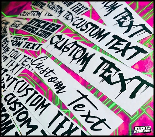 Custom Auto Lettering - Stickers For Cars - Decals For Trucks