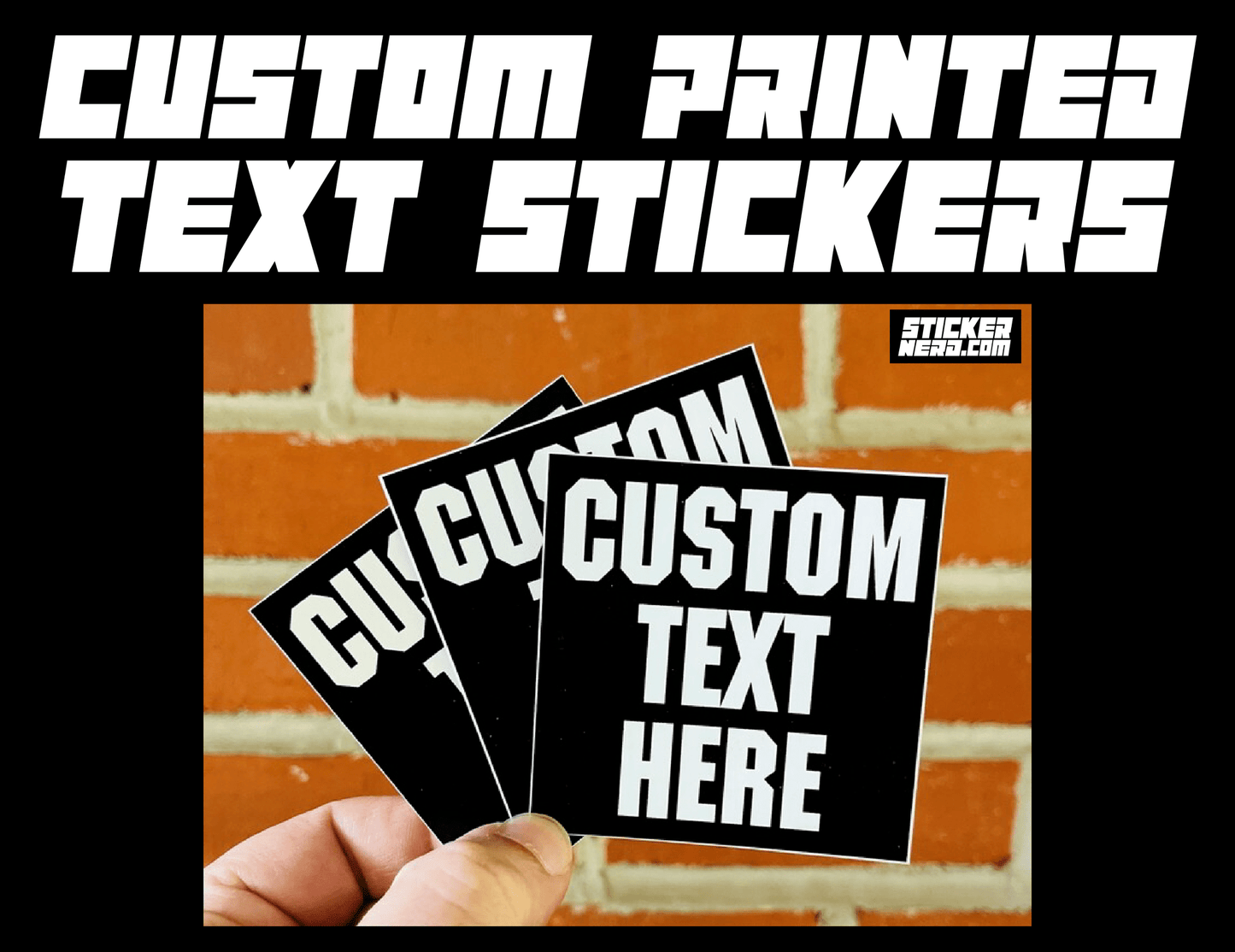 CUSTOM PRINTED TEXT STICKERS