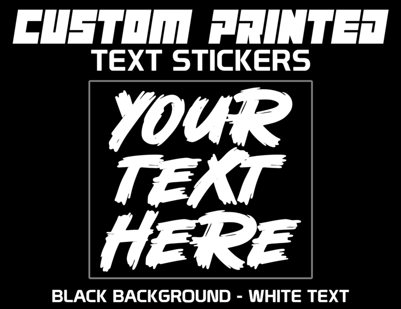 custom printed text stickers