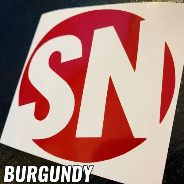 BURGUNDY STICKERS - CAR DECALS - STICKERNERD