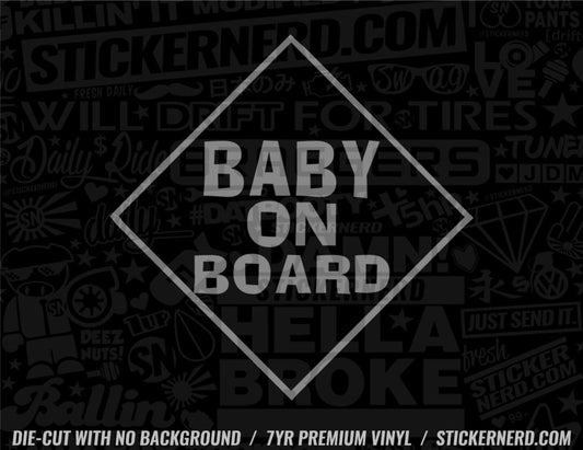 Baby On Board Sticker - Decal - STICKERNERD.COM