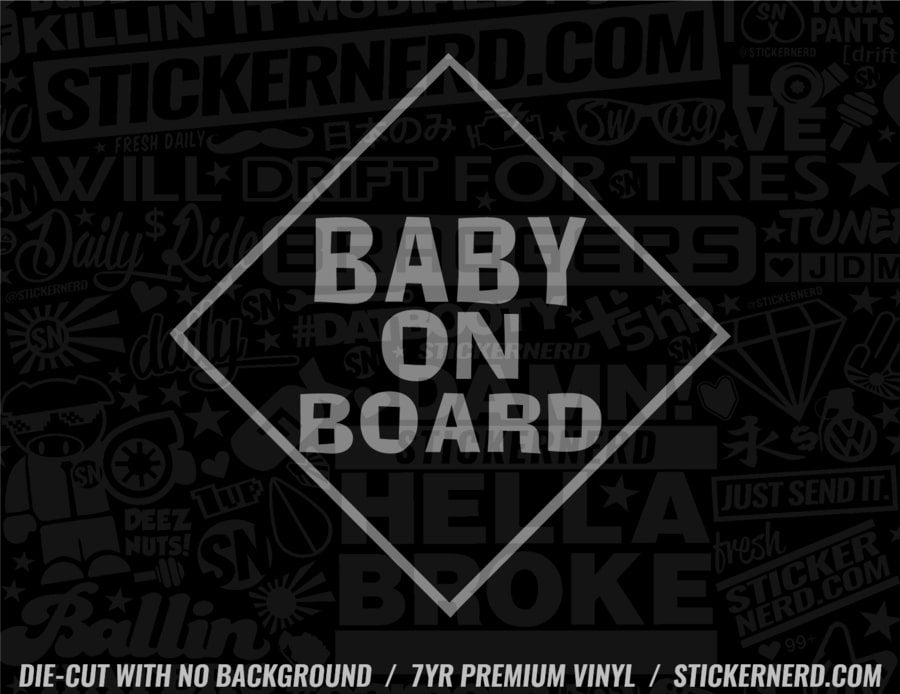 Baby On Board Sticker - Decal - STICKERNERD.COM