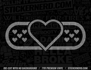 Bandage Heart Sticker - Decal - STICKERNERD.COM
