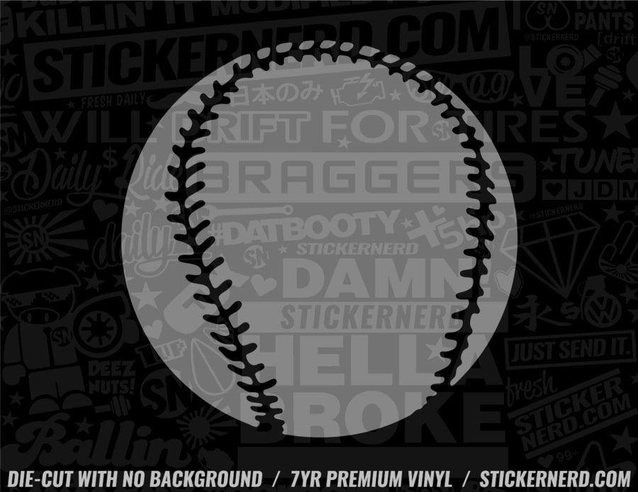 Baseball Sticker - Window Decal - STICKERNERD.COM