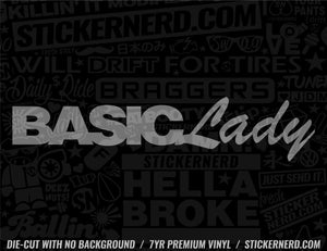 Basic Lady Sticker - Window Decal - STICKERNERD.COM