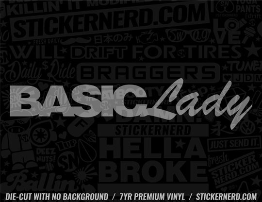 Basic Lady Sticker - Window Decal - STICKERNERD.COM