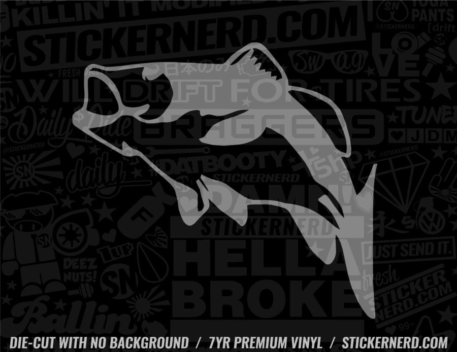 Bass Fish Sticker - Window Decal - STICKERNERD.COM