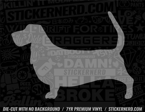 Basset Hound Dog Sticker - Decal - STICKERNERD.COM