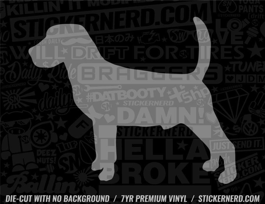 Beagle Dog Sticker - Window Decal - STICKERNERD.COM