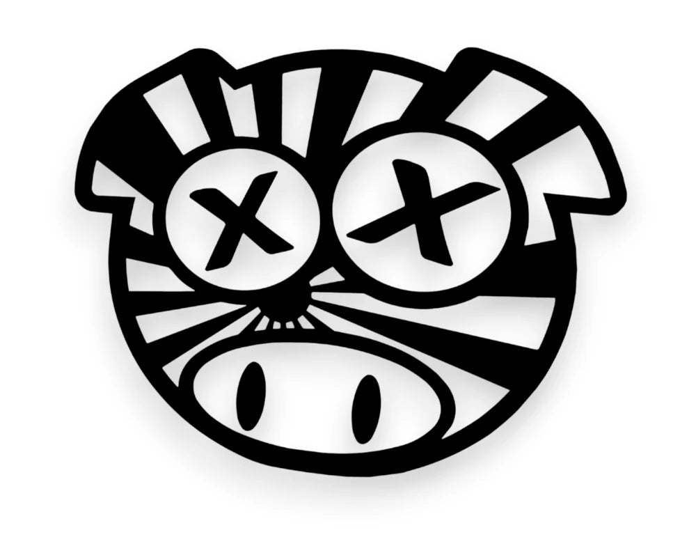 Japan Flag Rally Pig Sticker - Window Decal - STICKERNERD.COM