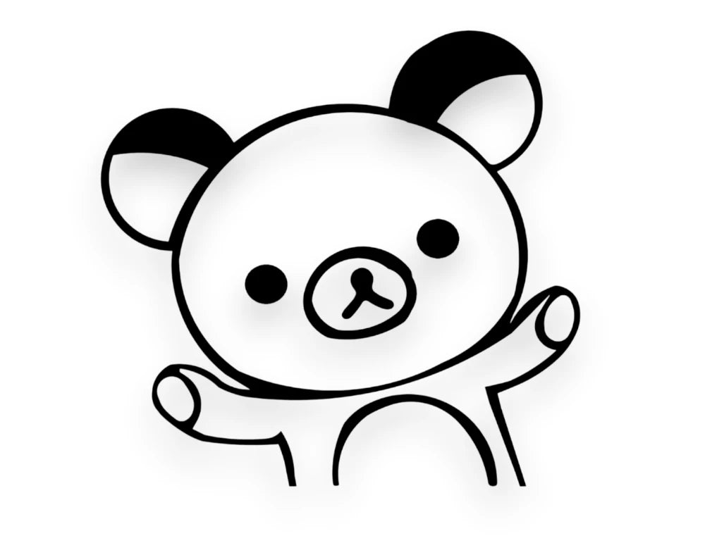 Bear Mascot Peeker Sticker