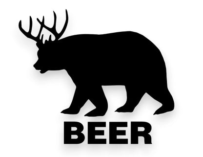 Beer Bear Sticker - Window Decal - STICKERNERD.COM