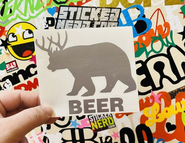 Beer Bear Decal - STICKERNERD.COM