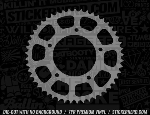 Bike Sprocket Sticker - Decal - STICKERNERD.COM