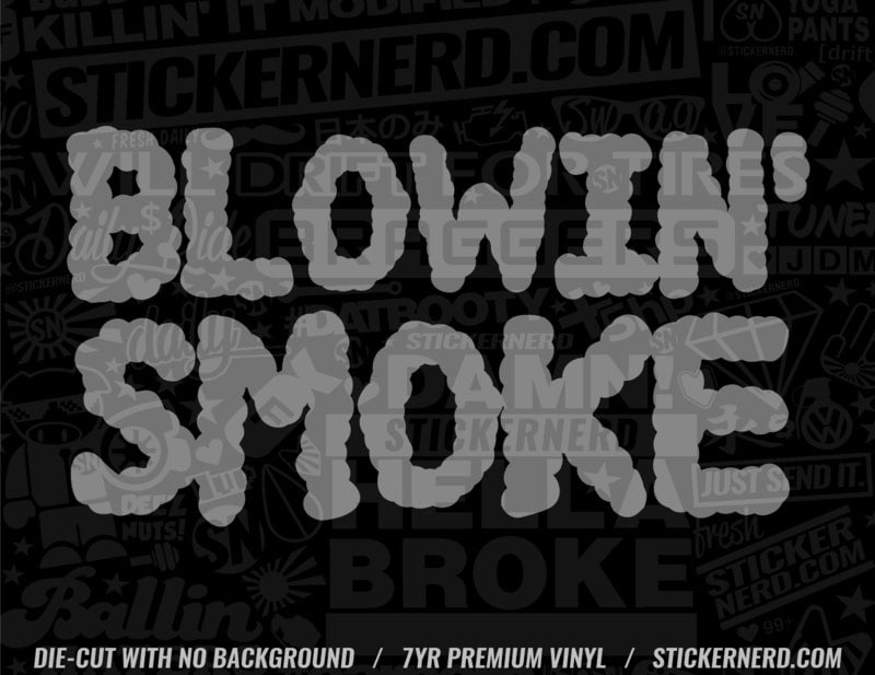 Smoke Machine Decals Blowin' Smoke Sticker - Funny Blowing Clouds Decal - Car Stickers ...