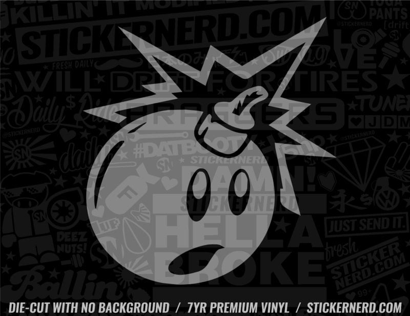 Bomb Joypixels Sticker Bomb Pow Sticker | Retro Video Game Decal | 8-Bit Vinyl Car Sticker ...