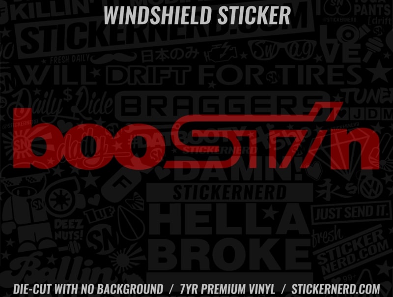 BooSTIn Windshield Sticker - Window Decal - STICKERNERD.COM