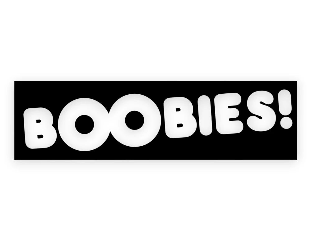 Boobies Sticker - Funny Decal - STICKERNERD.COM