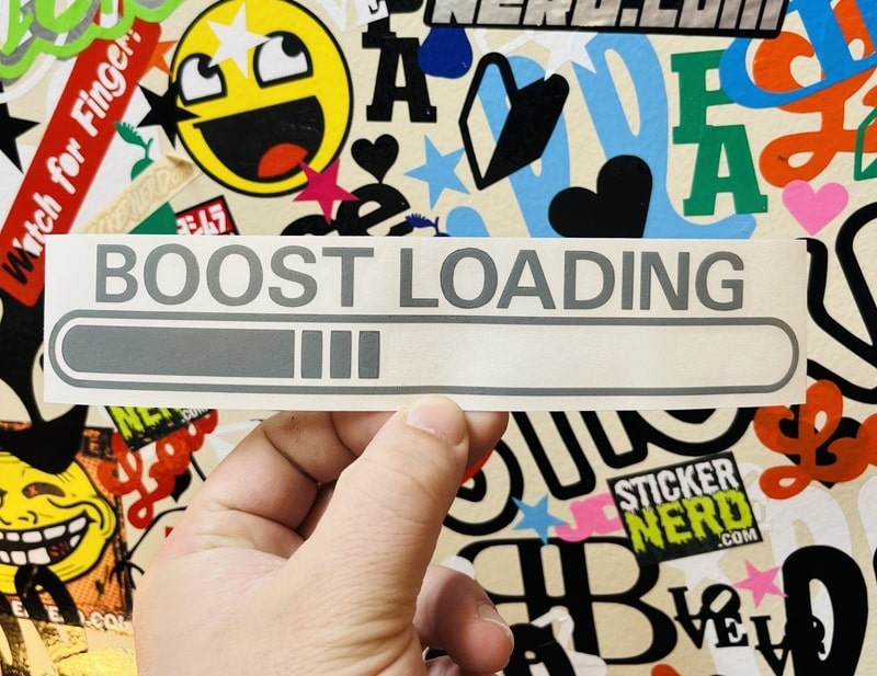 Boost Loading Sticker - Funny Turbo Stickers - Tuner Boosted Decal ...
