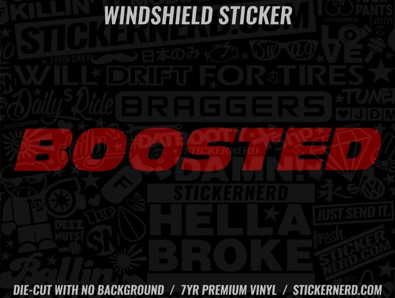 Boosted Windshield Sticker - Window Decal - STICKERNERD.COM