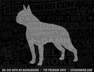 Boston Terrier Dog Sticker - Window Decal - STICKERNERD.COM