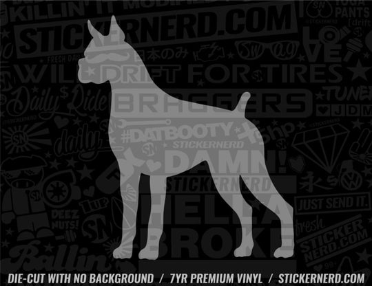 Boxer Dog Sticker - Window Decal - STICKERNERD.COM