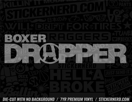 Boxer Dropper Sticker - Decal - STICKERNERD.COM