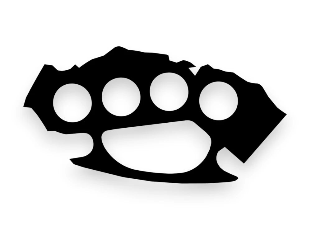 Brass Knuckles Sticker - Window Decal - STICKERNERD.COM