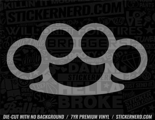 Brass Knuckles Sticker - Decal - STICKERNERD.COM