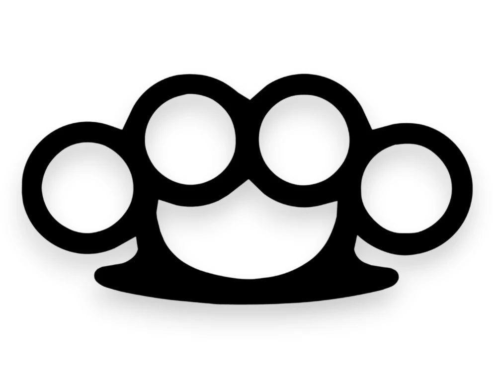 Brass Knuckles Sticker - Decal - STICKERNERD.COM