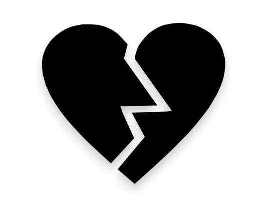 Broken Heart Sticker - Window Decal - STICKERNERD.COM