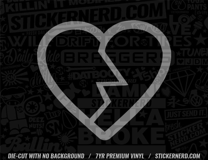 Broken Heart Sticker - STICKERNERD.COM