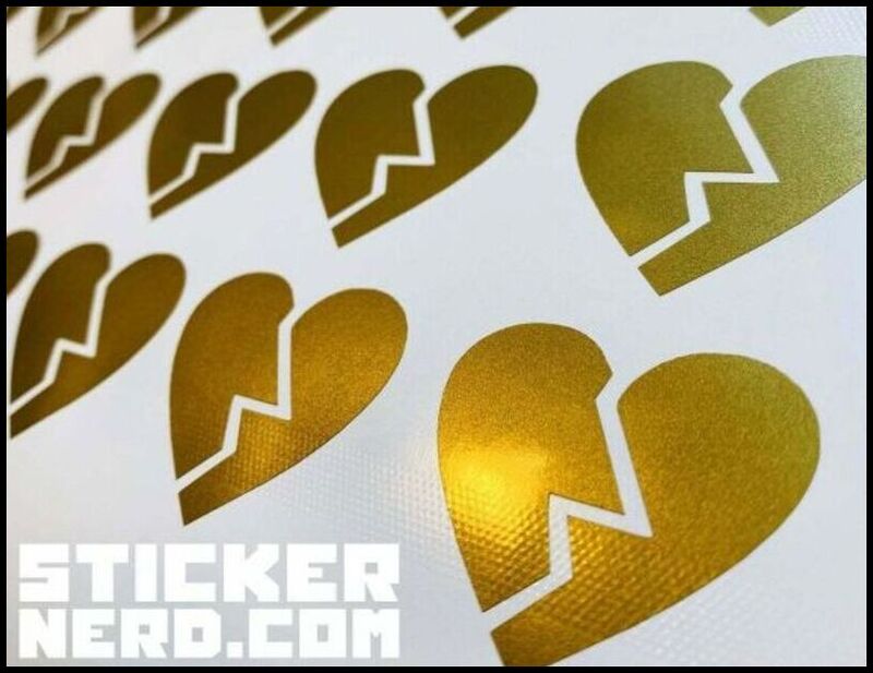 Broken Heart Sticker - Window Decal - STICKERNERD.COM