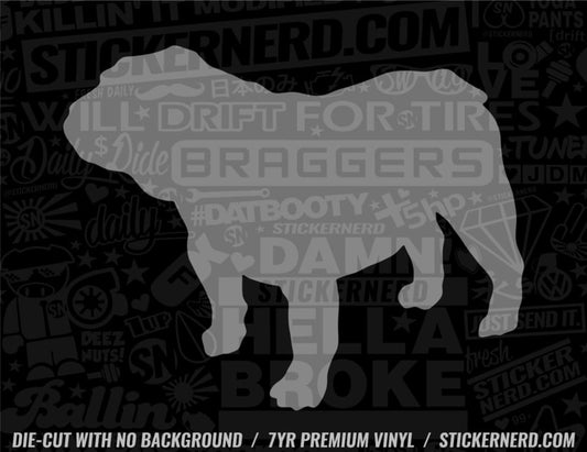 Bulldog Sticker - Window Decal - STICKERNERD.COM