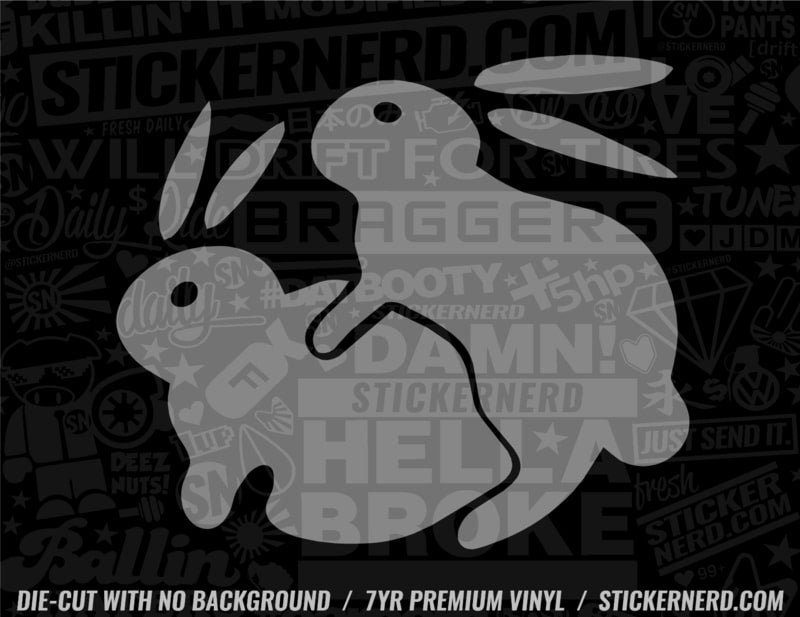 Bunny's Having Sex Sticker - Window Decal - STICKERNERD.COM