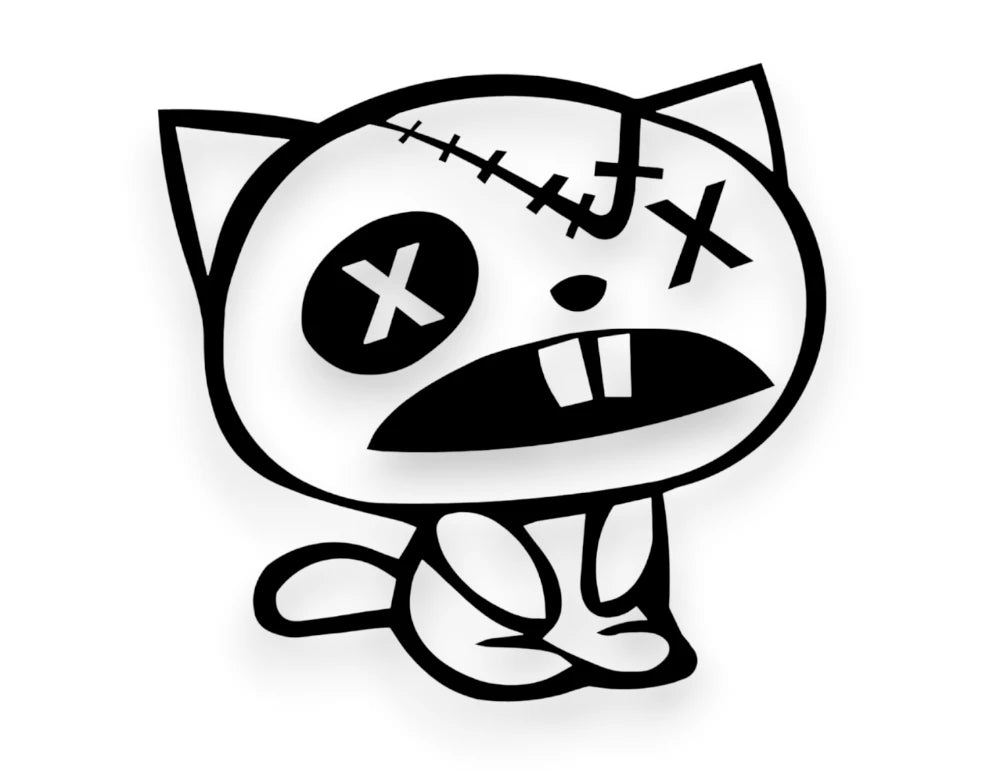 Busted Cat Sticker - Decal - STICKERNERD.COM
