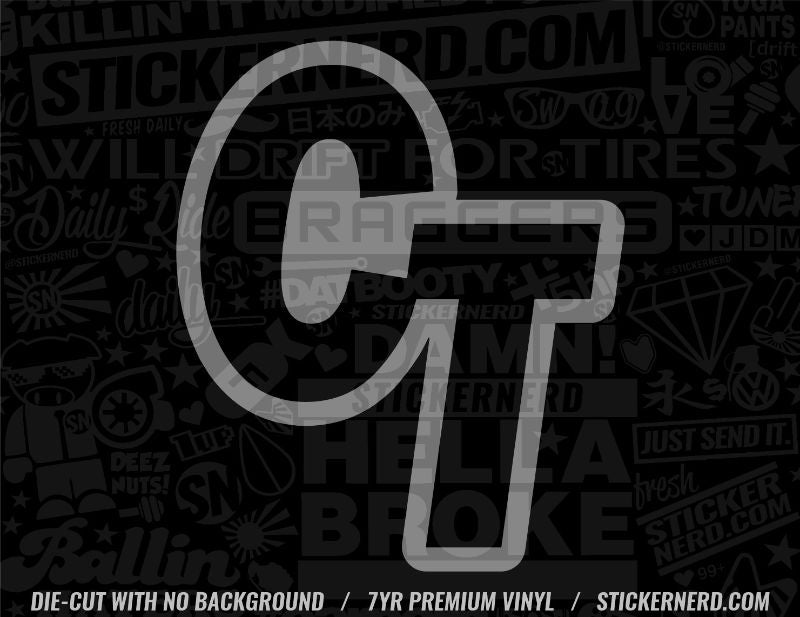 CT State Initials Sticker - Connecticut Stickers - Vinyl Window Decals ...