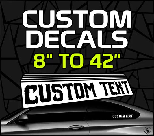Custom Decals - Custom Vinyl Car Lettering Stickers - Window Decals - Custom Boat Stickers