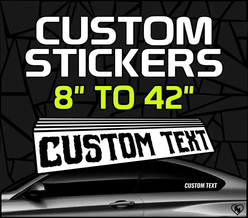 Custom Stickers - Custom Vinyl Car Lettering Decals - Window Decals - Custom Boat Stickers