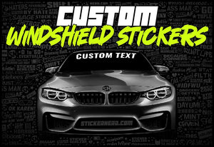 Custom Windshield Stickers - Custom Window Banners - StickerNerd.com