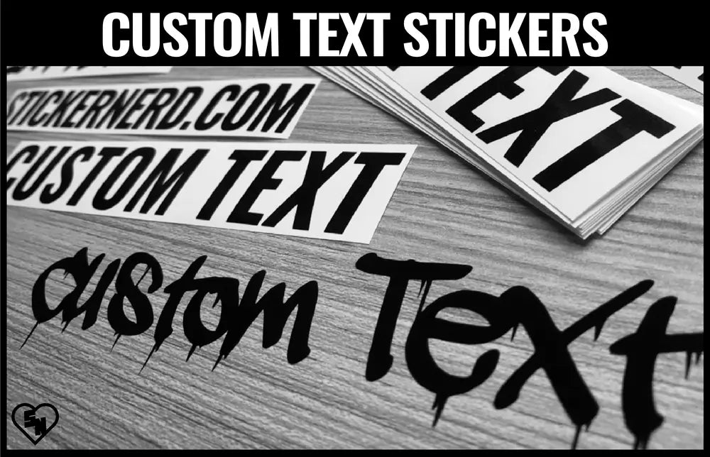 Custom lettering Text Stickers - Car Window Decals And Custom Stickers